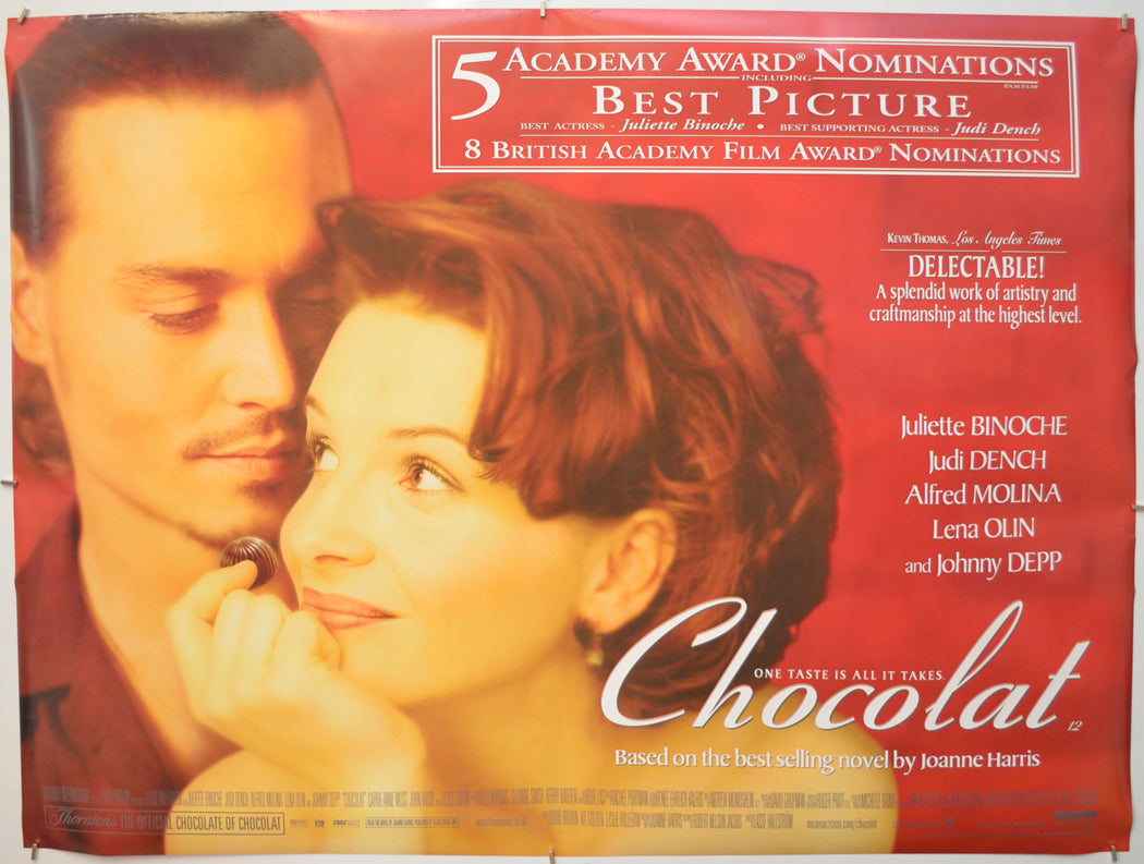 Chocolat Original Quad Poster - Film Poster - Movie Poster