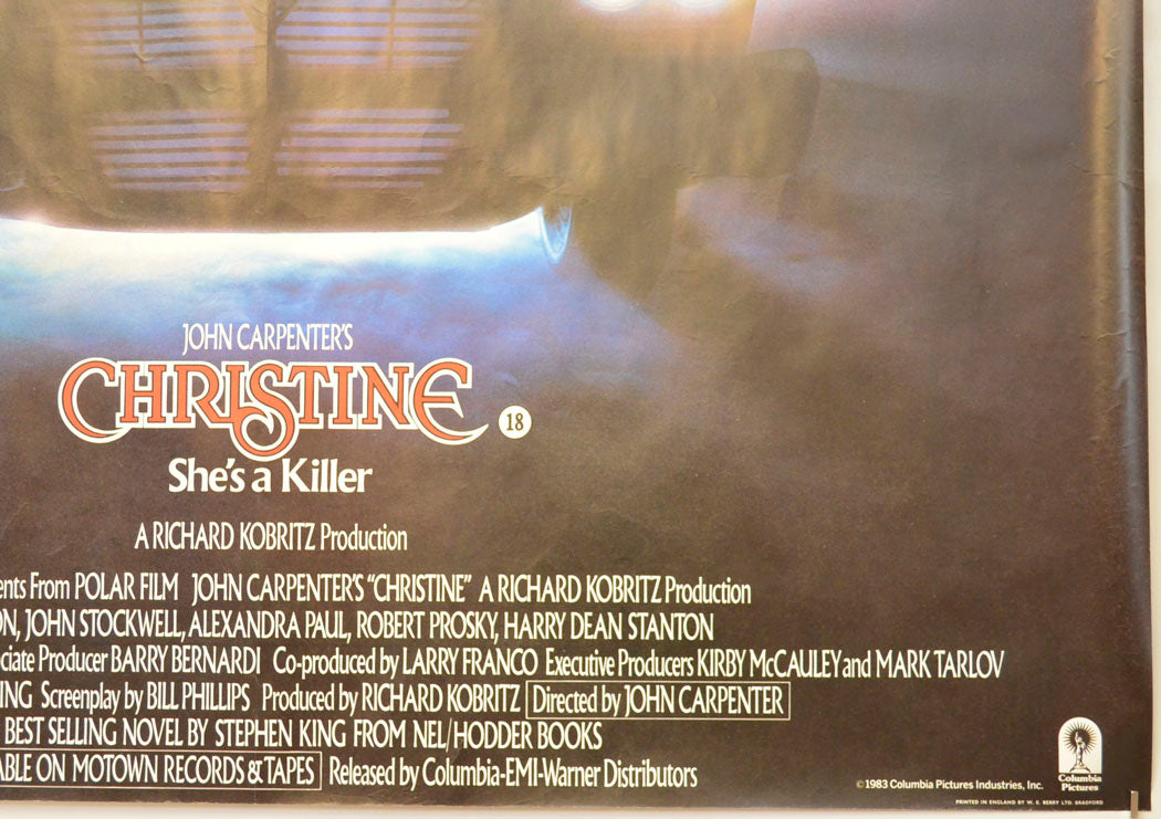 CHRISTINE (Bottom Right) Cinema Quad Movie Poster 