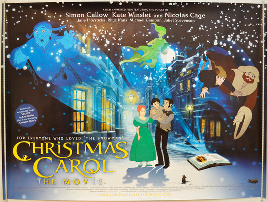 Christmas Carol : The Movie  Original Quad Poster - Film Poster - Movie Poster 