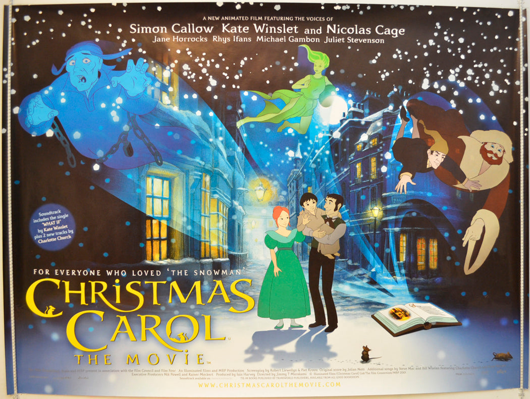 Christmas Carol : The Movie  Original Quad Poster - Film Poster - Movie Poster 