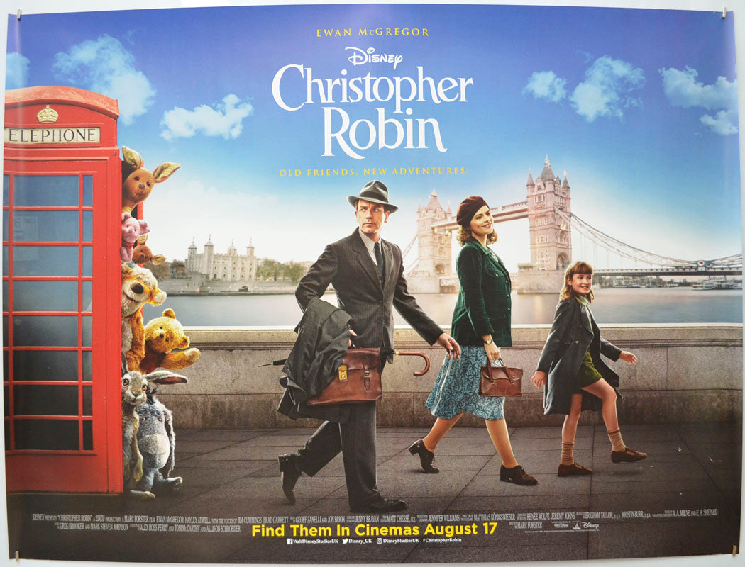 Christopher Robin  Original Quad Poster - Film Poster - Movie Poster