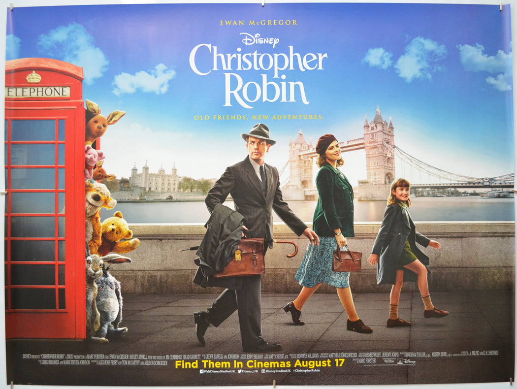 Christopher Robin - Original Quad Poster - Film Poster - Movie Poster