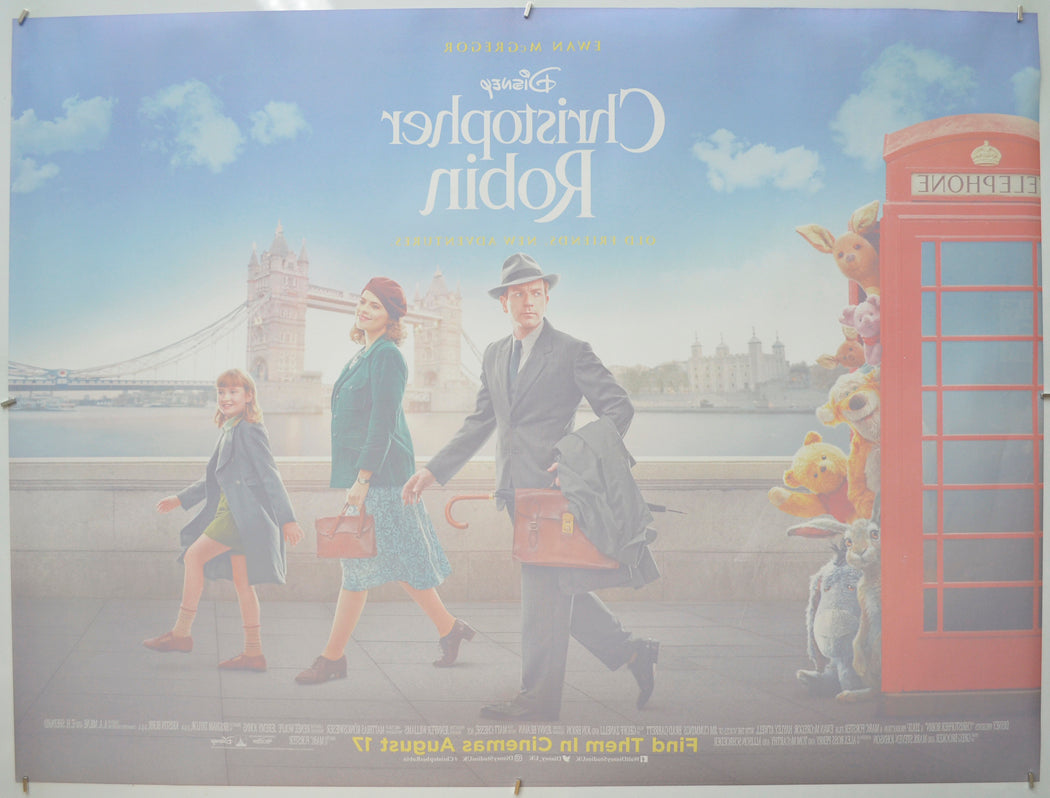 CHRISTOPHER ROBIN (Back) Cinema Quad Movie Poster 