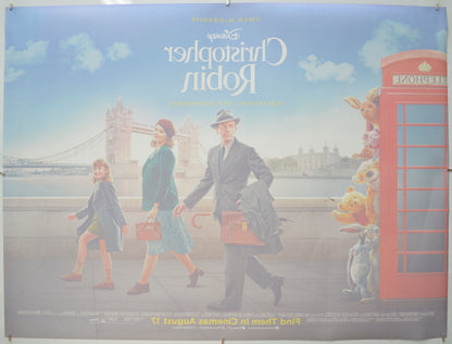 CHRISTOPHER ROBIN (Back) Cinema Quad Movie Poster 