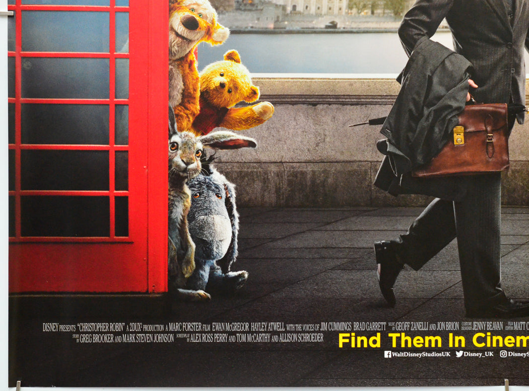 Christopher Robin (Bottom Left) Cinema Quad Movie Poster 