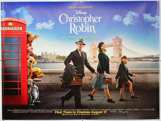 Christopher Robin - Original Quad Poster - Film Poster - Movie Poster