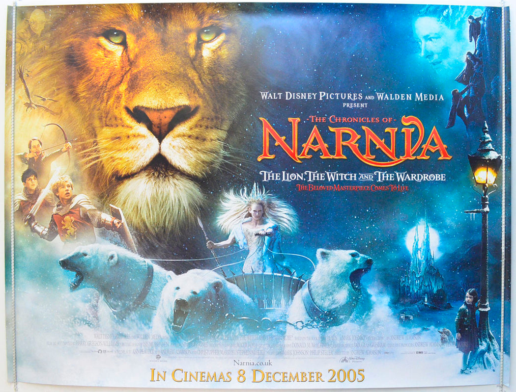 The Chronicles Of Narnia  The Lion, The Witch And The Wardrobe Original British Quad Poster - Film Poster - Movie Poster 