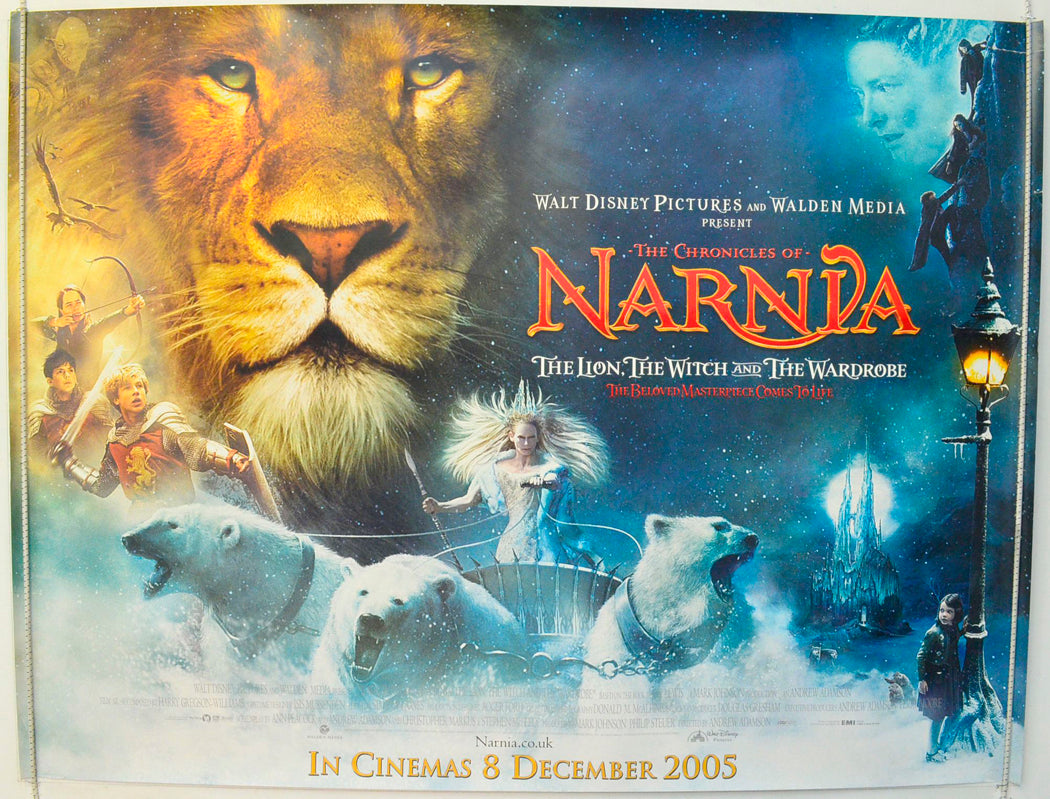 The Chronicles Of Narnia - The Lion, The Witch And The Wardrobe Original British Quad Poster - Film Poster - Movie Poster 