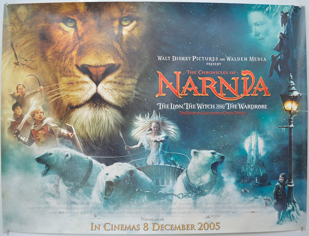 The Chronicles Of Narnia - The Lion, The Witch And The Wardrobe  Original Quad Poster - Film Poster - Movie Poster