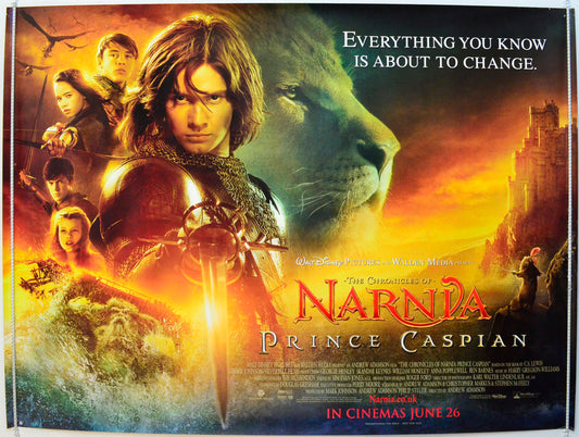 The Chronicles Of Narnia : Prince Caspian Original British Quad Poster - Film Poster - Movie Poster 