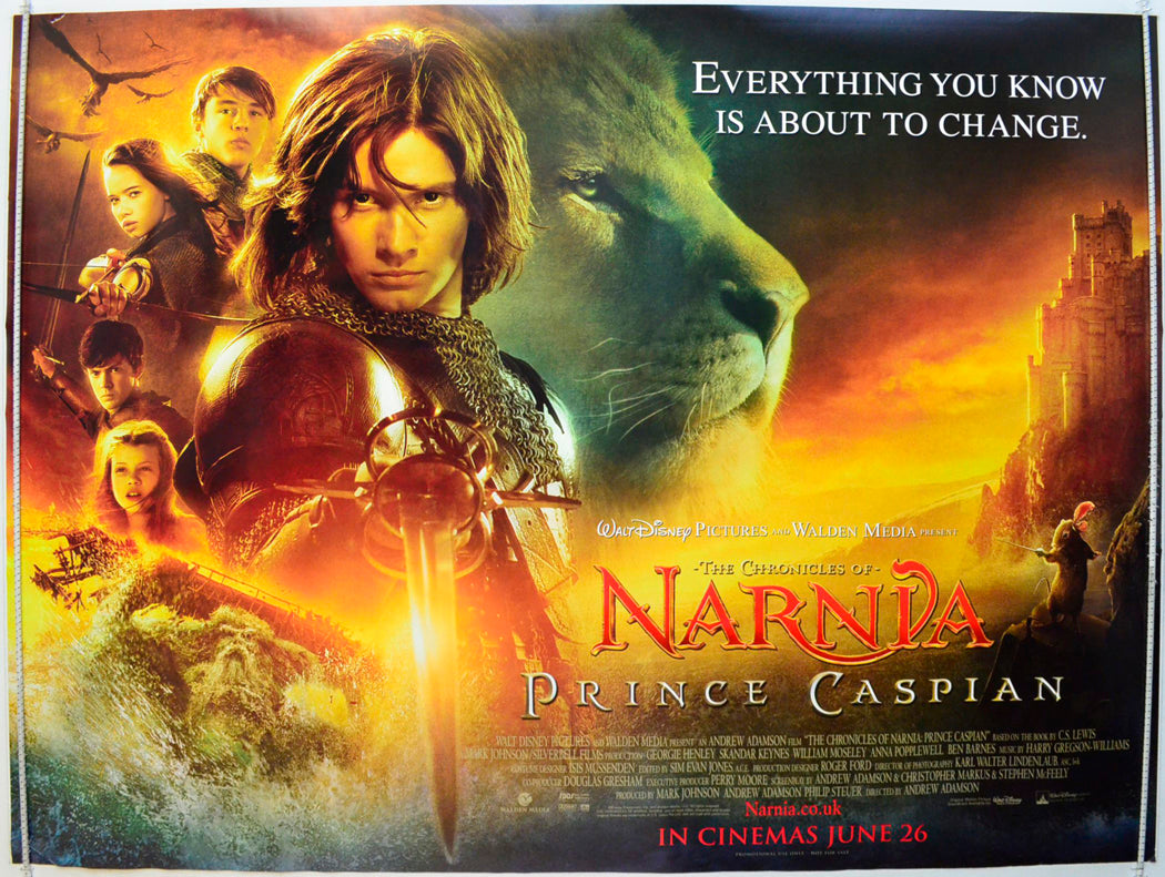 The Chronicles Of Narnia : Prince Caspian Original British Quad Poster - Film Poster - Movie Poster 