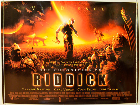 The Chronicles Of Riddick  Original British Quad Poster - Film Poster - Movie Poster