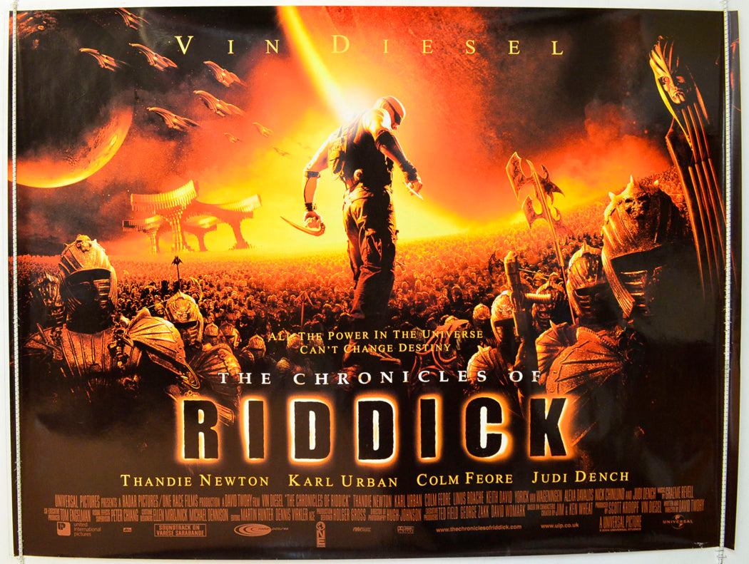 The Chronicles Of Riddick  Original British Quad Poster - Film Poster - Movie Poster