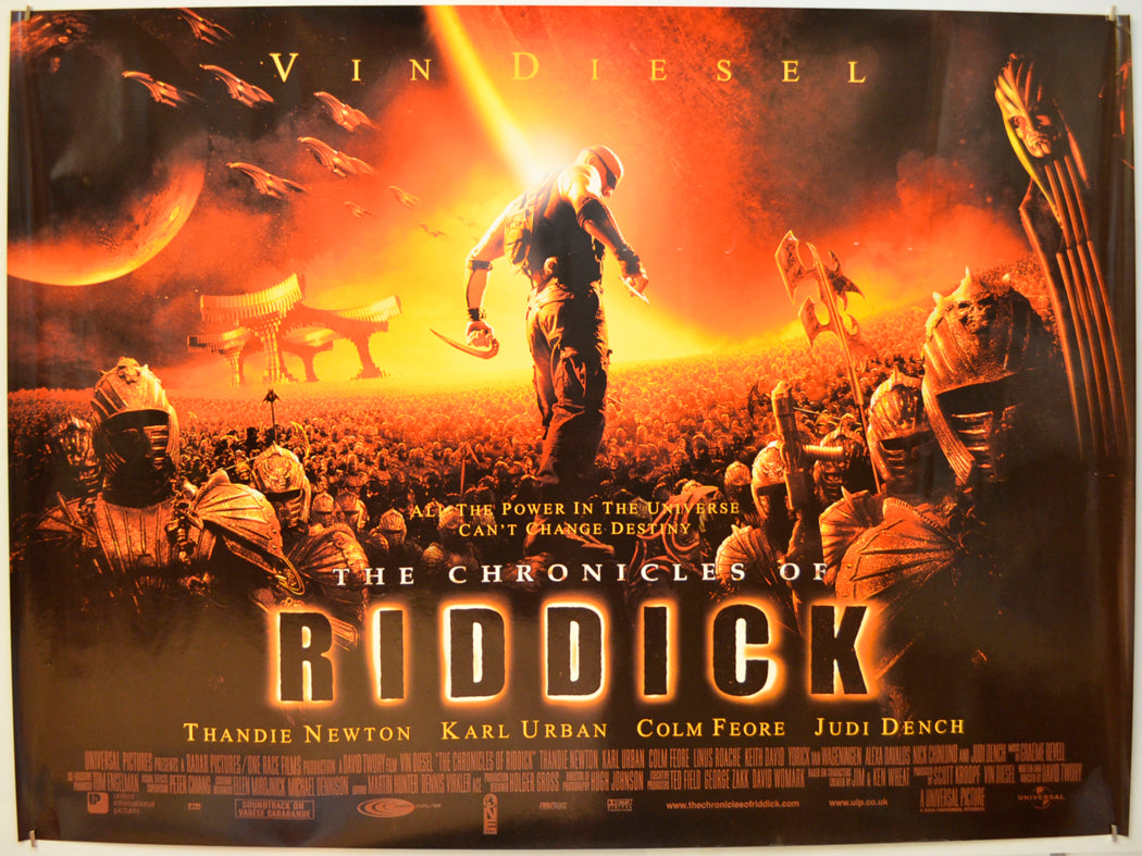 The Chronicles Of Riddick Original Quad Poster - Film Poster - Movie Poster  