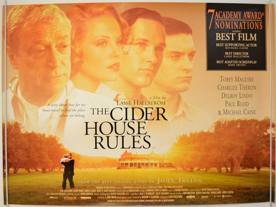 The Cider House Rules  Original Quad Poster - Film Poster - Movie Poster 