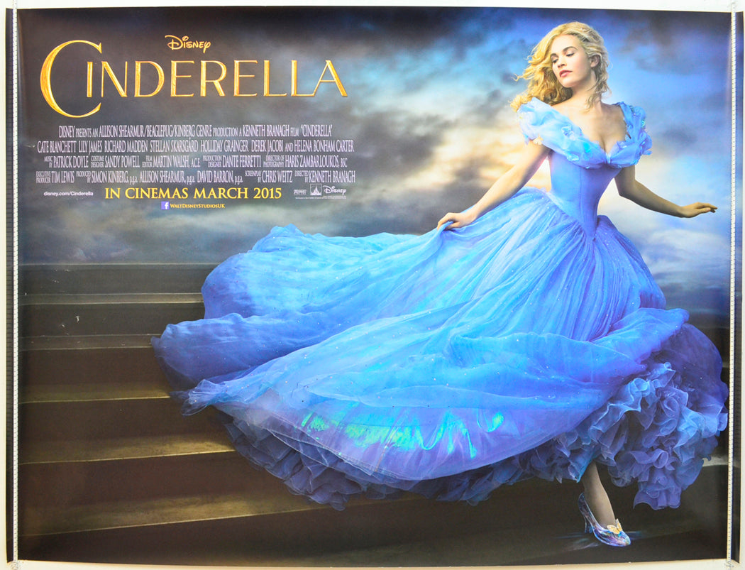 Cinderella  (Teaser / Advance Version)   Original Quad Poster - Film Poster - Movie Poster  