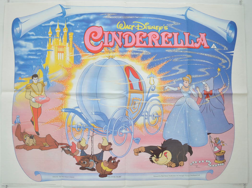 Cinderella  (1981 re-release Poster)  Original Quad Poster - Film Poster - Movie Poster 