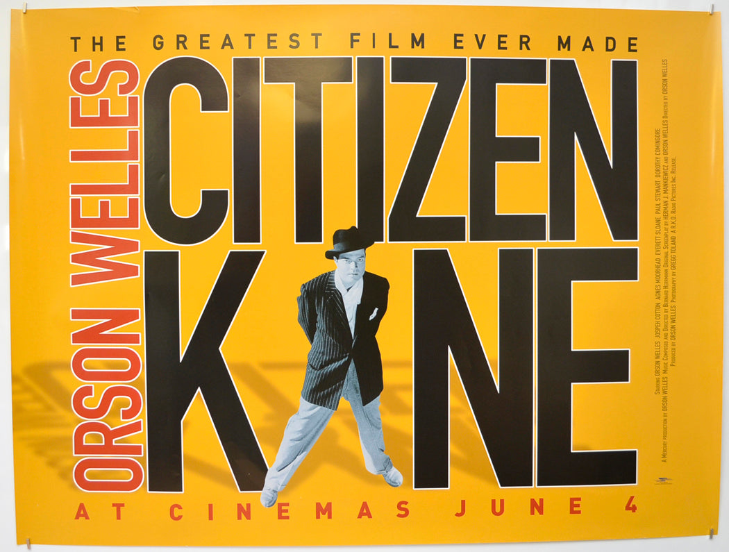 Citizen Kane  (1999 Polygram re-release poster)   Original Quad Poster - Film Poster - Movie Poster