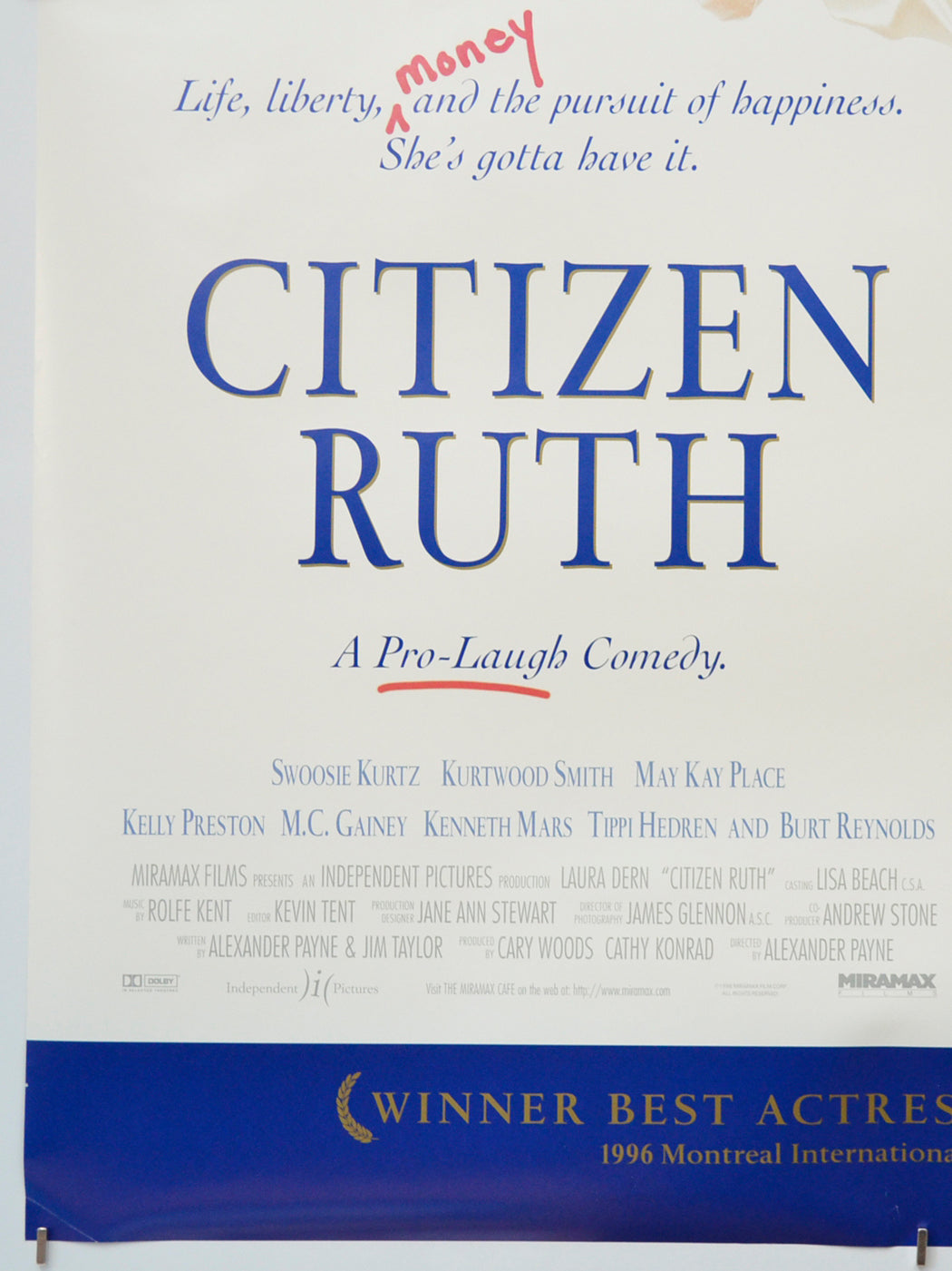 CITIZEN RUTH (Bottom Left) Cinema One Sheet Movie Poster 