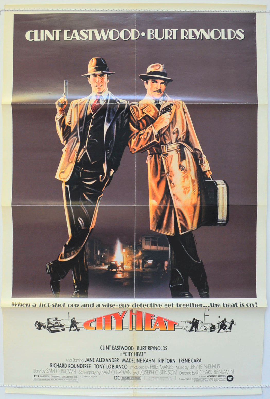 City Heat  Original One Sheet Poster - Film Poster - Movie Poster 