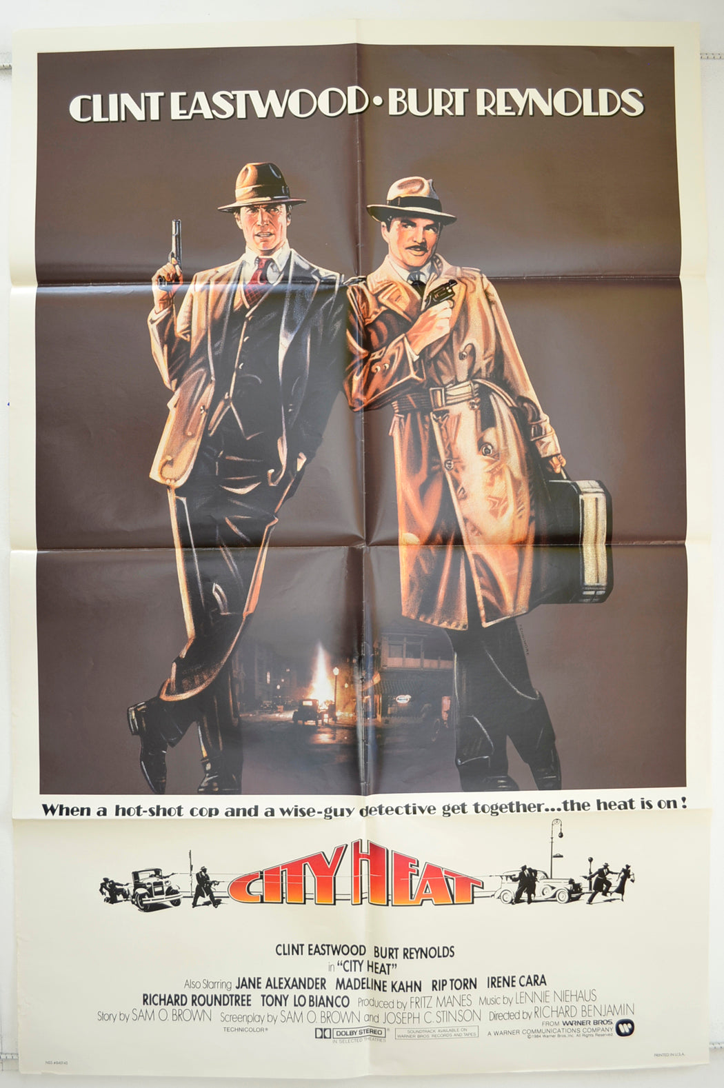 City Heat Original One Sheet Poster - Film Poster - Movie Poster  