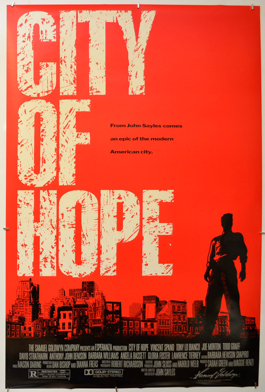 City Of Hope  Original One Sheet Poster - Film Poster - Movie Poster