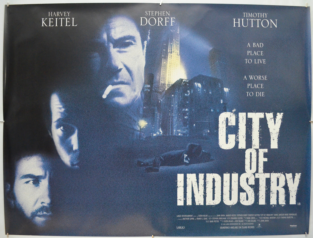 City Of Industry Original Quad Poster - Film Poster - Movie Poster