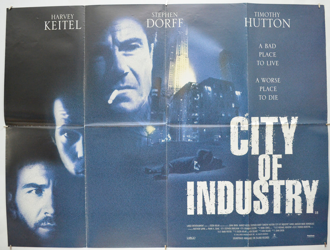 City Of Industry Original Quad Poster - Film Poster - Movie Poster