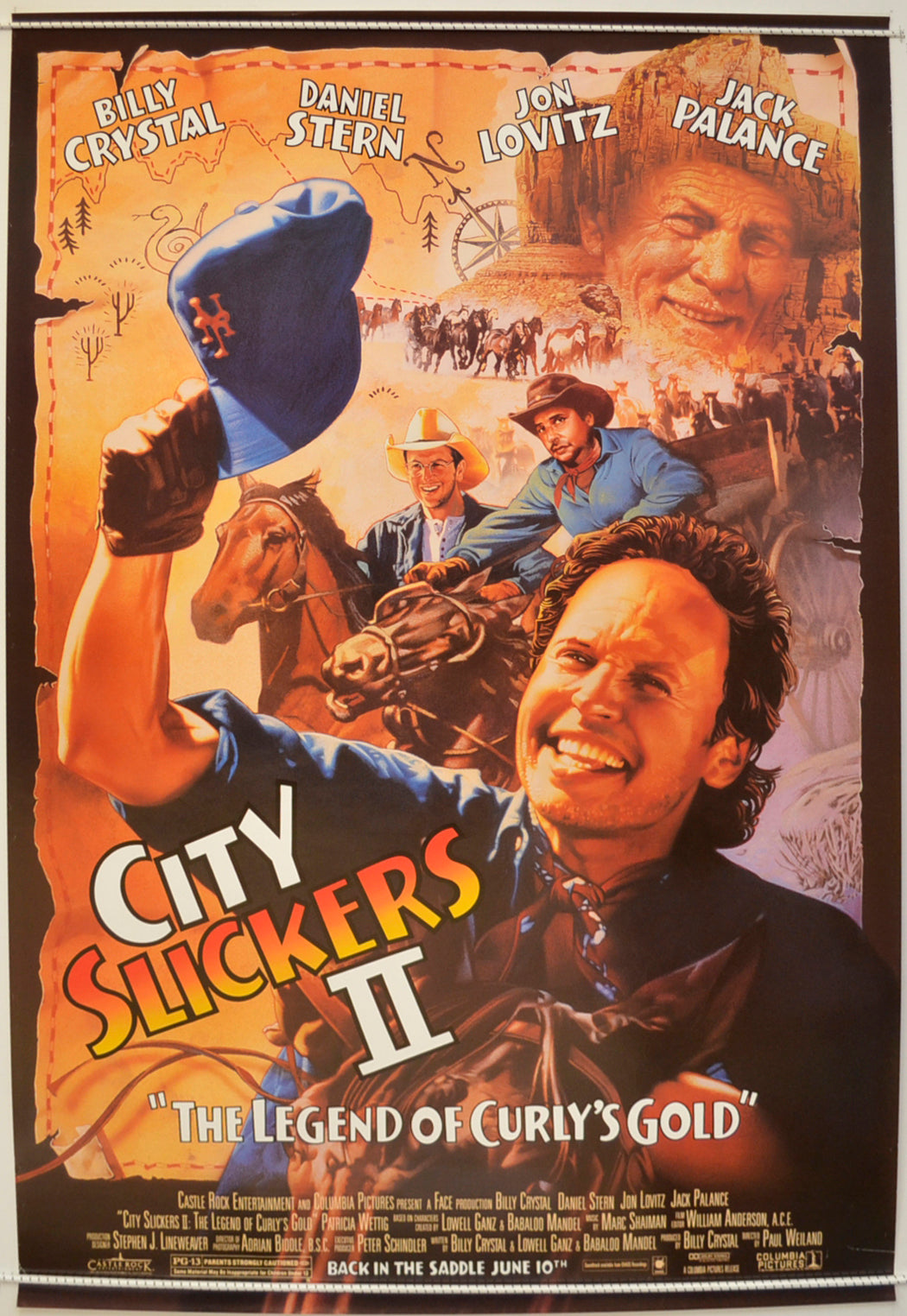 City Slickers II - The Legend Of Curly's Gold  Original One Sheet Poster - Film Poster - Movie Poster 