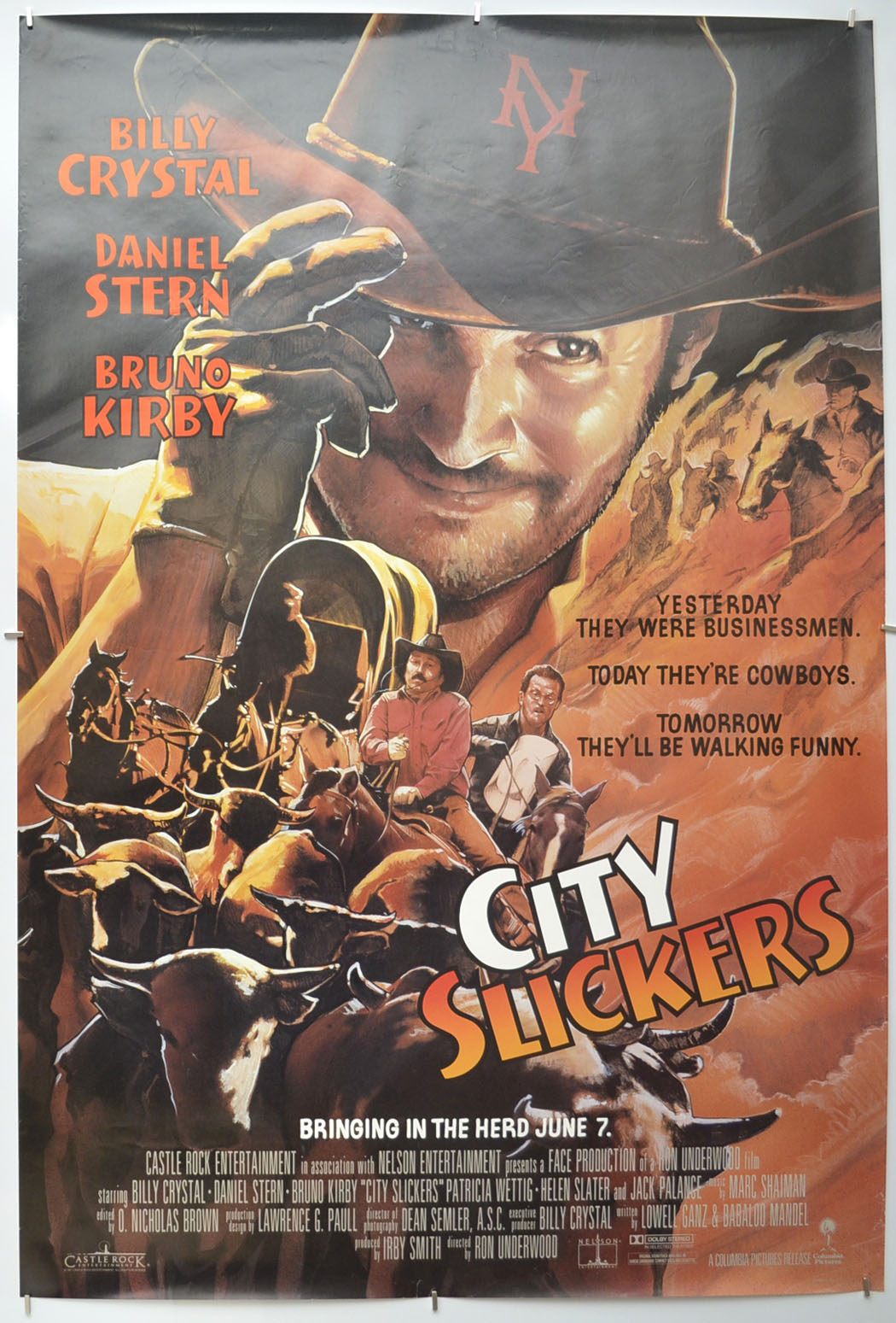 City Slickers  Original One Sheet Poster - Film Poster - Movie Poster