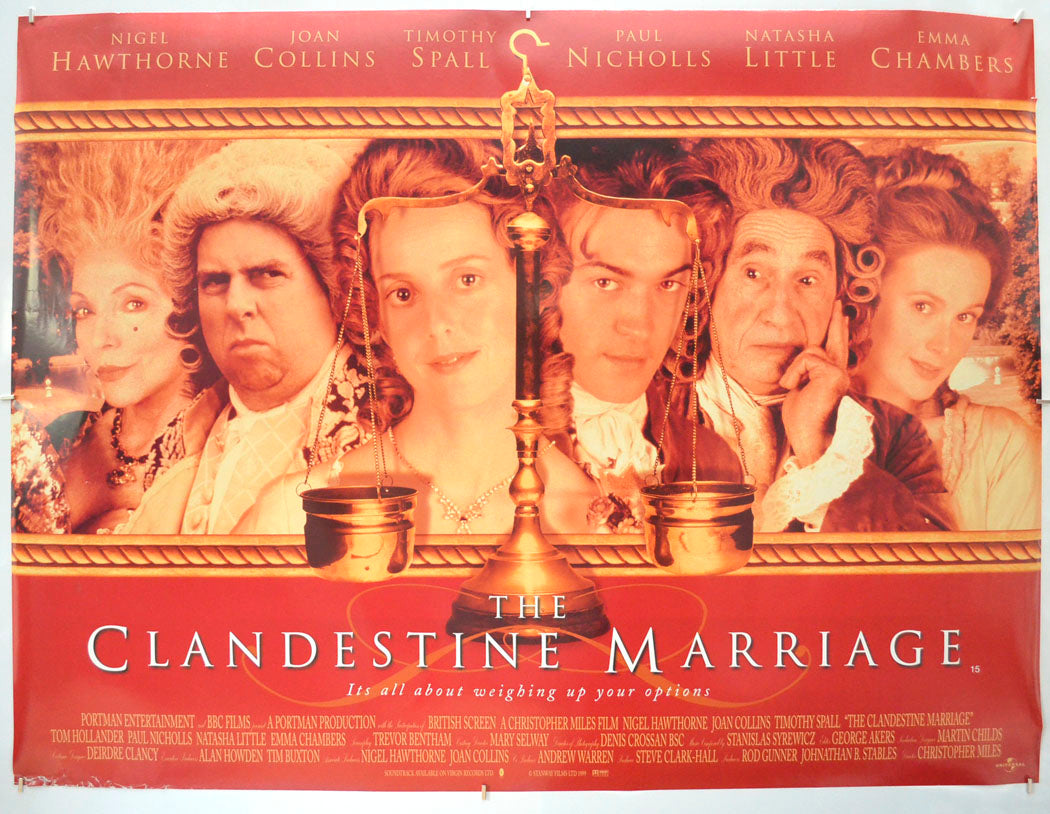 The Clandestine Marriage Original Quad Poster - Film Poster - Movie Poster