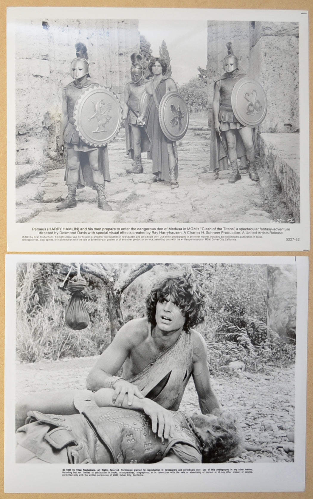 CLASH OF THE TITANS (Stills 9 & 10) Cinema Black and White Press Stills 