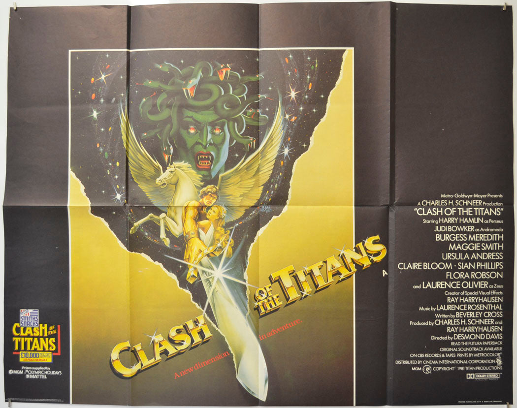 Clash Of The Titans Original Quad Poster - Film Poster - Movie Poster