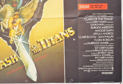 CLASH OF THE TITANS (Bottom Right) Cinema Quad Movie Poster 