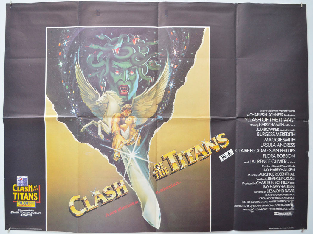 Clash Of The Titans Original Quad Poster - Film Poster - Movie Poster