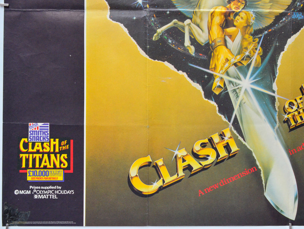Clash Of The Titans (Bottom Left) Cinema Quad Movie Poster 