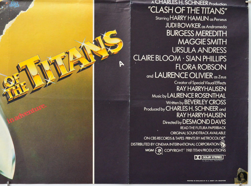 Clash Of The Titans (Bottom Right) Cinema Quad Movie Poster 