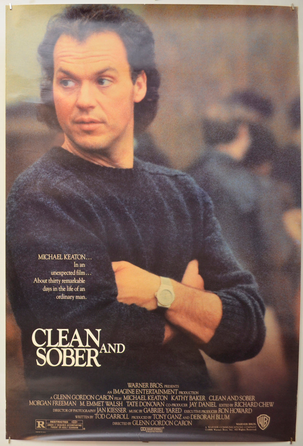 Clean And Sober  Original One Sheet Poster - Film Poster - Movie Poster