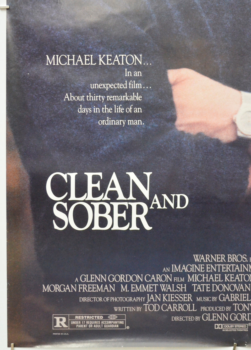 CLEAN AND SOBER (Bottom Left) Cinema One Sheet Movie Poster 