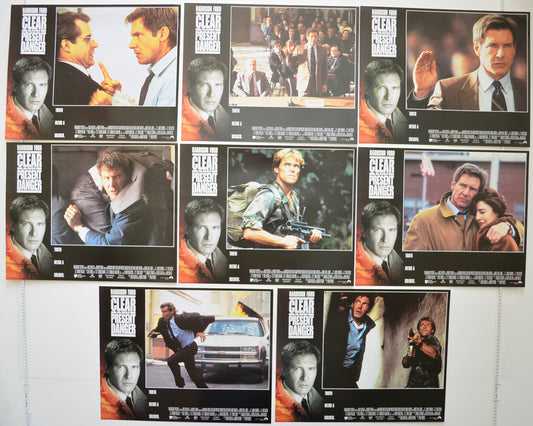 Clear And Present Danger  Set of 8 Original Cinema Lobby Cards 