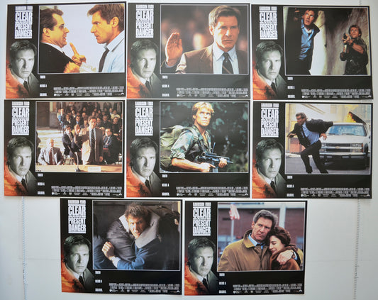 Clear And Present Danger  Set of 8 Original Cinema Lobby Cards 