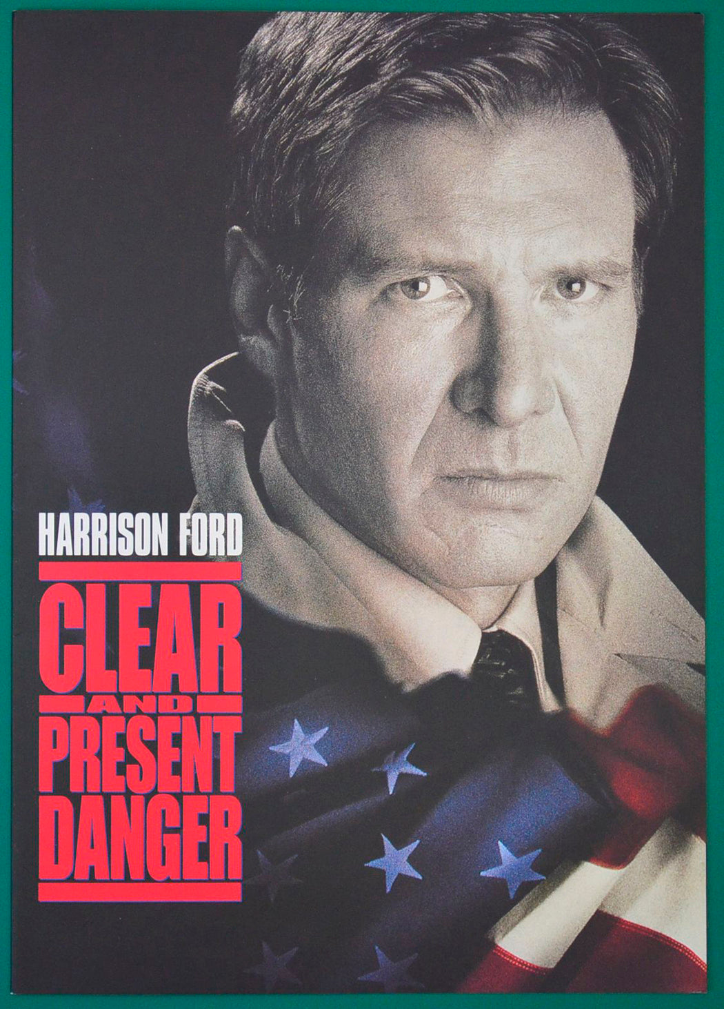 Clear And Present Danger    Original Cinema Exhibitors Synopsis / Credits Booklet  + Advertising Blocks Sheet    