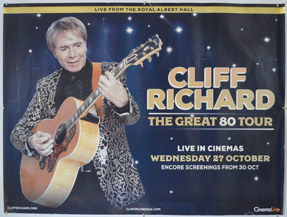 Cliff Richard: The Great 80 Tour Original Quad Poster - Film Poster - Movie Poster