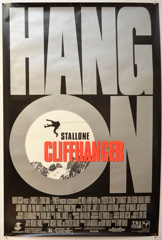 Cliffhanger Original One Sheet Poster - Film Poster - Movie Poster