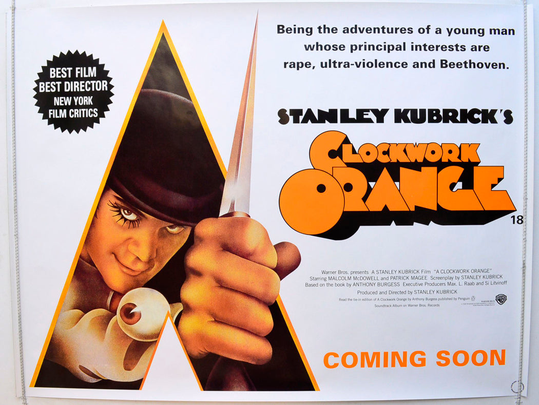 Clockwork Orange   (1999 re-release poster) Original British Quad Poster - Film Poster - Movie Poster