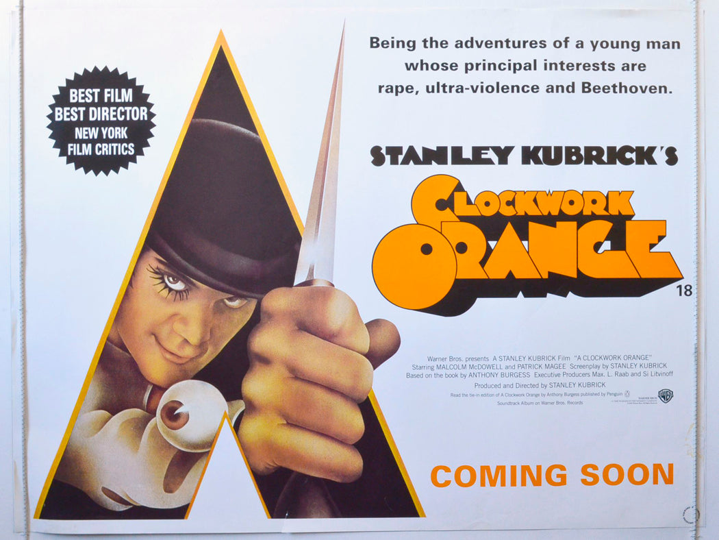 Clockwork Orange  (1999 re-release poster)   Original British Quad Poster - Movie Poster