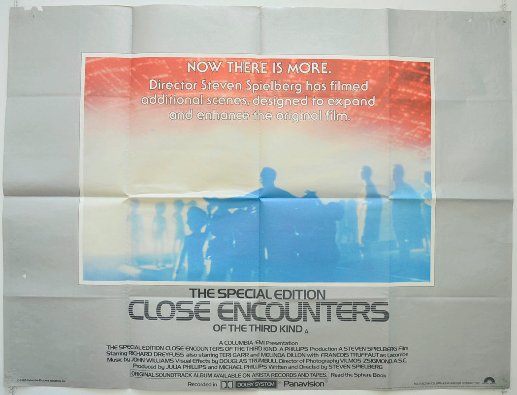 Close Encounters Of The Third Kind : The Special Edition  Original British Quad Poster - Film Poster - Movie Poster 