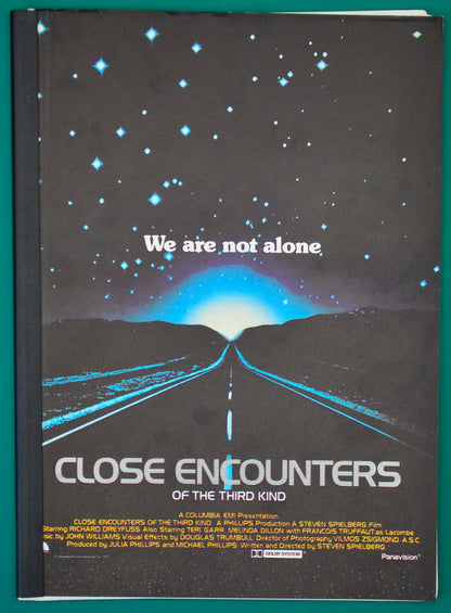 Close Encounters Of The Third Kind - Production Info - Front 