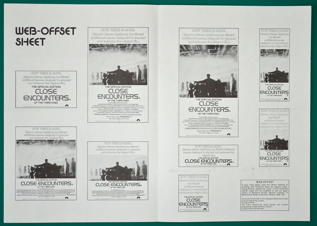 Close Encounters Of The Third Kind - Web Offset sheet