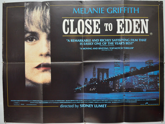 Close To Eden (a.k.a. A Stranger Among Us) Original Quad Poster - Film Poster - Movie Poster